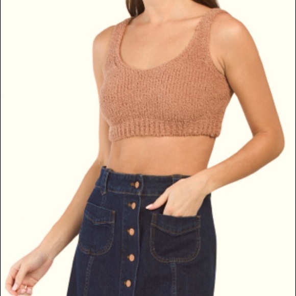 🆕 NWT Morrisday The Label • Kimmy Tan Crop Top • Size Small - Picture 2 of 3